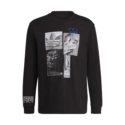 adidas Originals Black Pullover Sweatshirt with Iconic Logo H13518