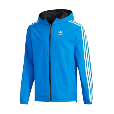 adidas Originals Black Solid Logo Print Zip-Up Hoodie Jacket FK9978