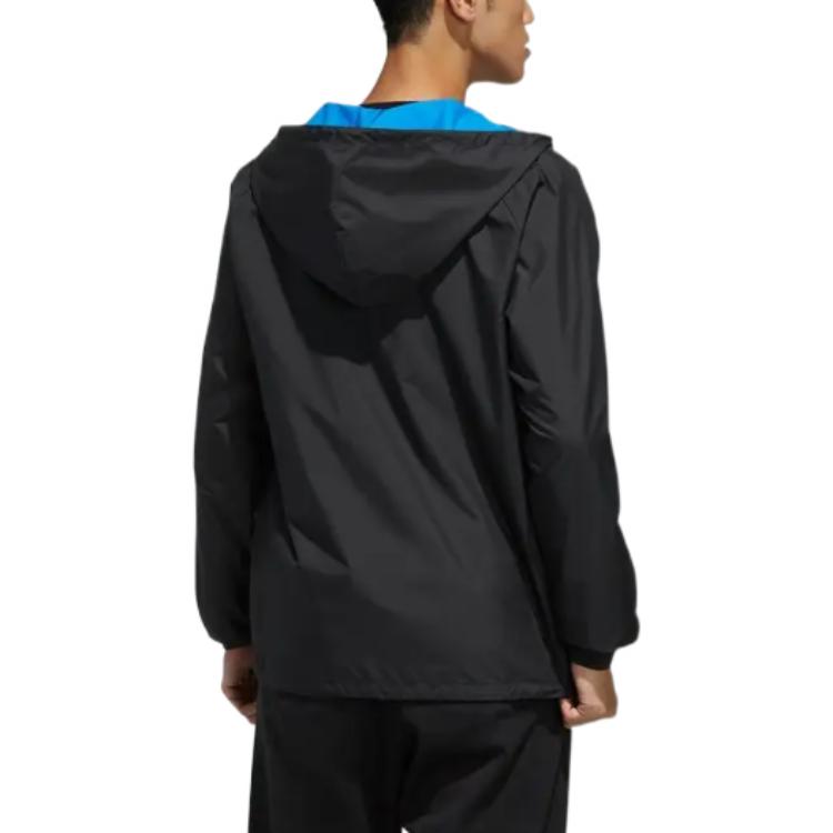 adidas Originals Black Solid Logo Print Zip-Up Hoodie Jacket FK9978 圖 5