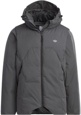 adidas Originals Black Striped Colorblock Detachable Hood Puffer Jacket Unisex HY6367 Order adidas Originals Black Striped Colorblock Detachable Hood Puffer Jacket Unisex HY6367