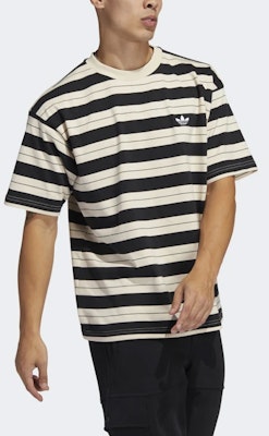 adidas Originals Black Striped Graphic Crewneck T-Shirt. GL9913 Shop adidas Originals Black Striped Graphic Crewneck T-Shirt. GL9913