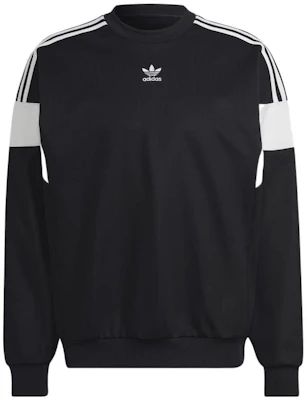 adidas Originals 黑色條紋標誌印花套頭運動衫 HN6117 Buy adidas Originals 黑色條紋標誌印花套頭運動衫 HN6117