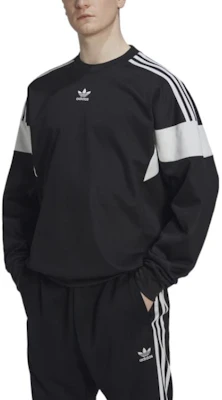 adidas Originals 黑色條紋標誌印花套頭運動衫 HN6117 Lookbook adidas Originals 黑色條紋標誌印花套頭運動衫 HN6117