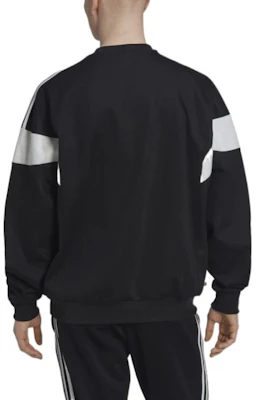 adidas Originals 黑色條紋標誌印花套頭運動衫 HN6117 Shop adidas Originals 黑色條紋標誌印花套頭運動衫 HN6117