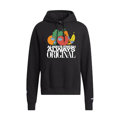 adidas Originals Black Sweatshirt with Fruit & Veggie Graphic Print HD5259