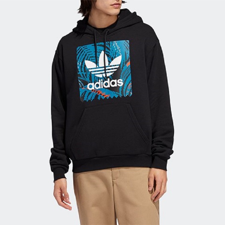 Adidas Originals Black Trefoil Hoodie Sweatshirt EC7320 圖 4