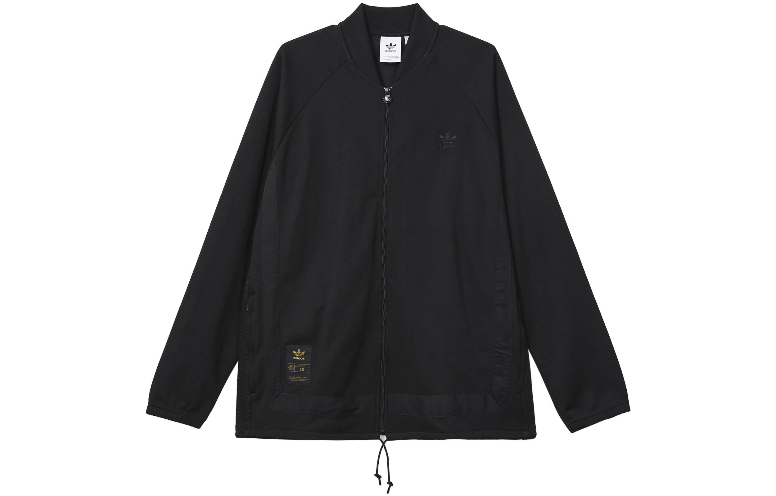 adidas Originals Black Warmup Track Jacket Gold Logo Retro Style GK0662