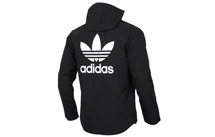 Lookbook adidas Originals 男士黑色連帽風衣外套 BR4146