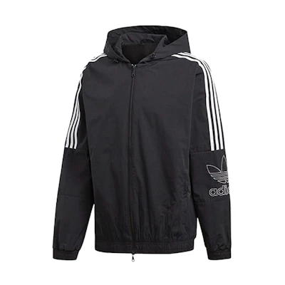 adidas Originals Black Zip-Up Hoodie Sports Jacket EB4086