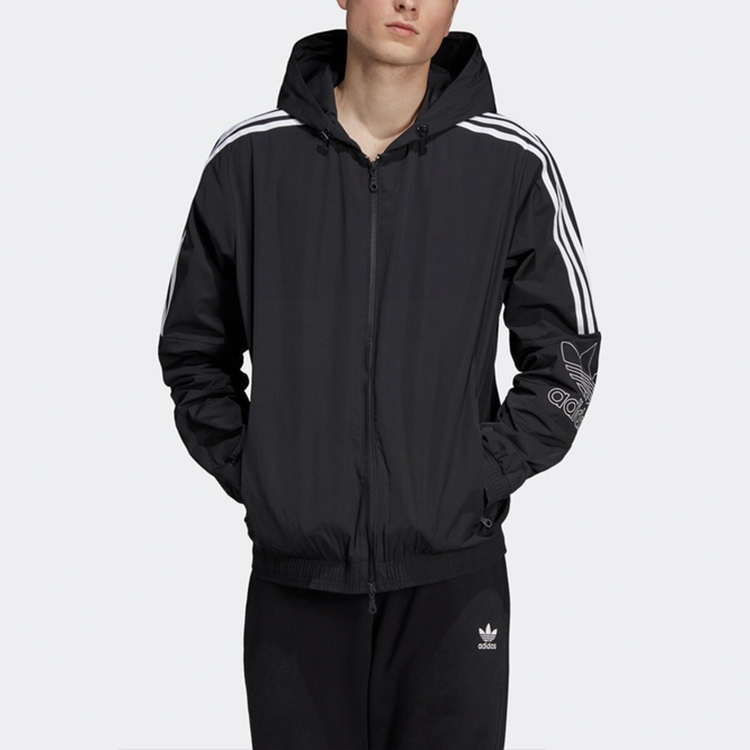 adidas Originals Black Zip-Up Hoodie Sports Jacket EB4086 圖 4