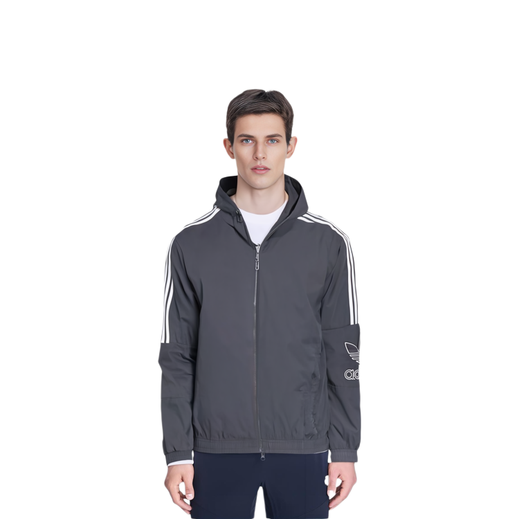 adidas Originals Black Zip-Up Hoodie Sports Jacket EB4086 圖 6