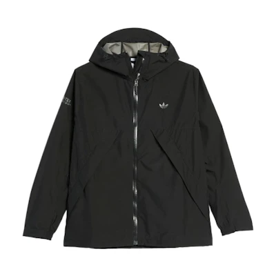 adidas Originals Black Zip Hoodie Jacket with Trefoil Logo HK9890