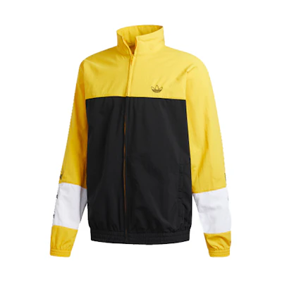 adidas Originals Blocked Warm Up Retro Colorblock Jacket Yellow/Black Mens DV3118