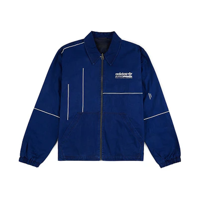 Adidas Originals Blue Casual Comfort Point Collar Track Jacket DV1947