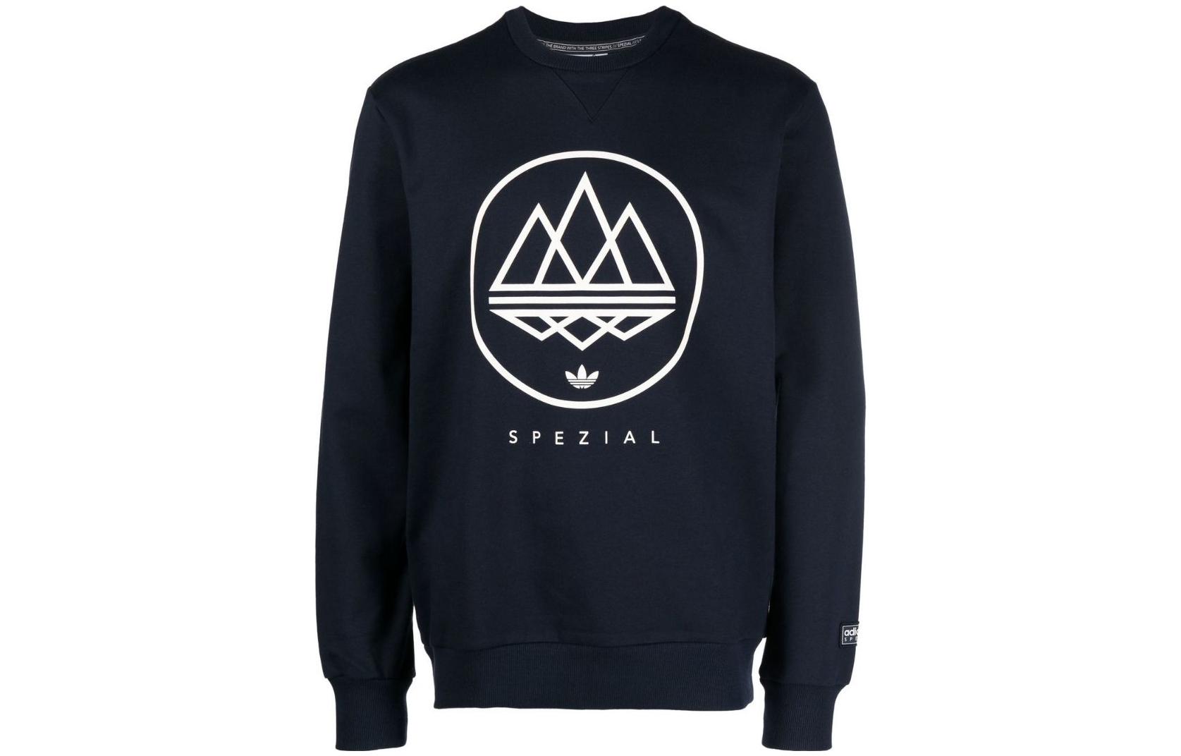 adidas Originals Blue Crewneck Sweatshirt with Solid Print Design HB9530