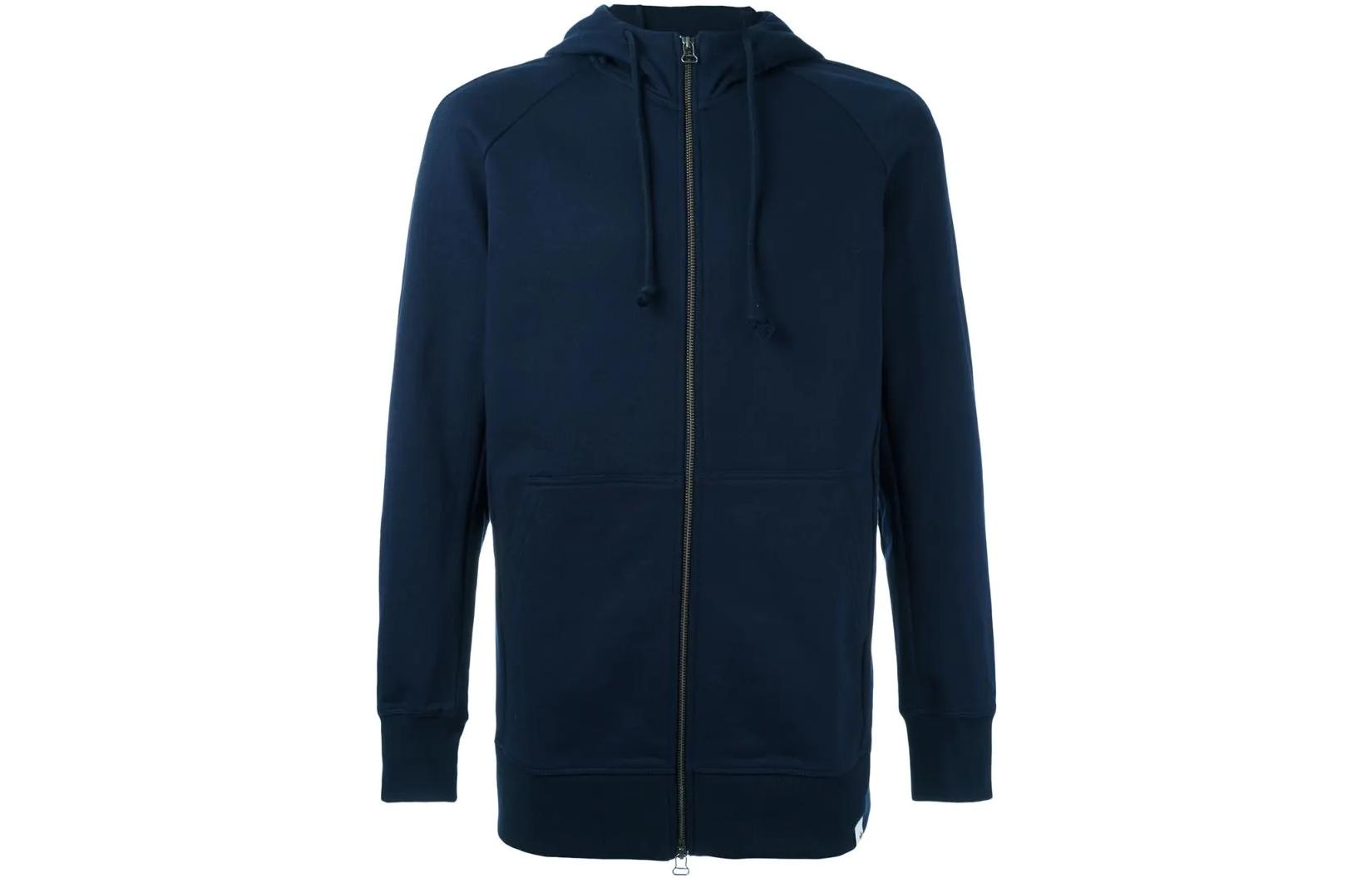 adidas Originals Blue Dual-Zip Drawstring Hooded Jacket BQ3091