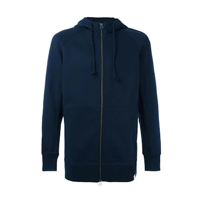 adidas Originals Blue Dual-Zip Drawstring Hooded Jacket BQ3091