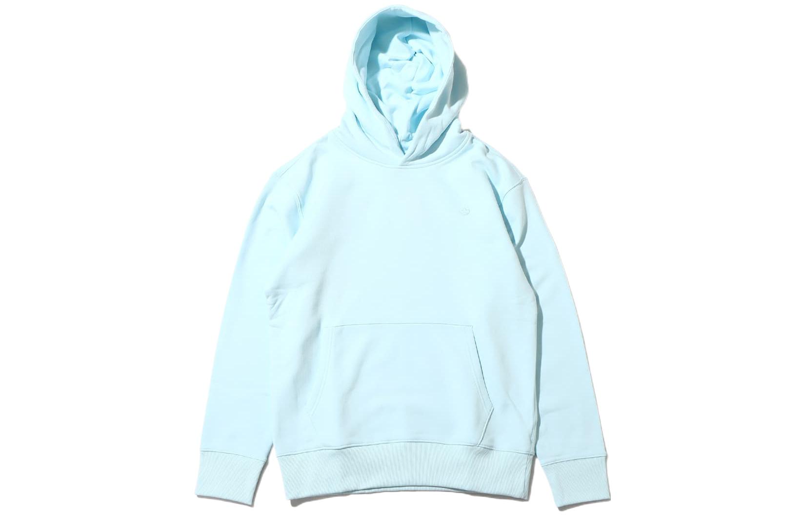 adidas Originals Blue Hoodie with Solid Logo Embroidery HK2941