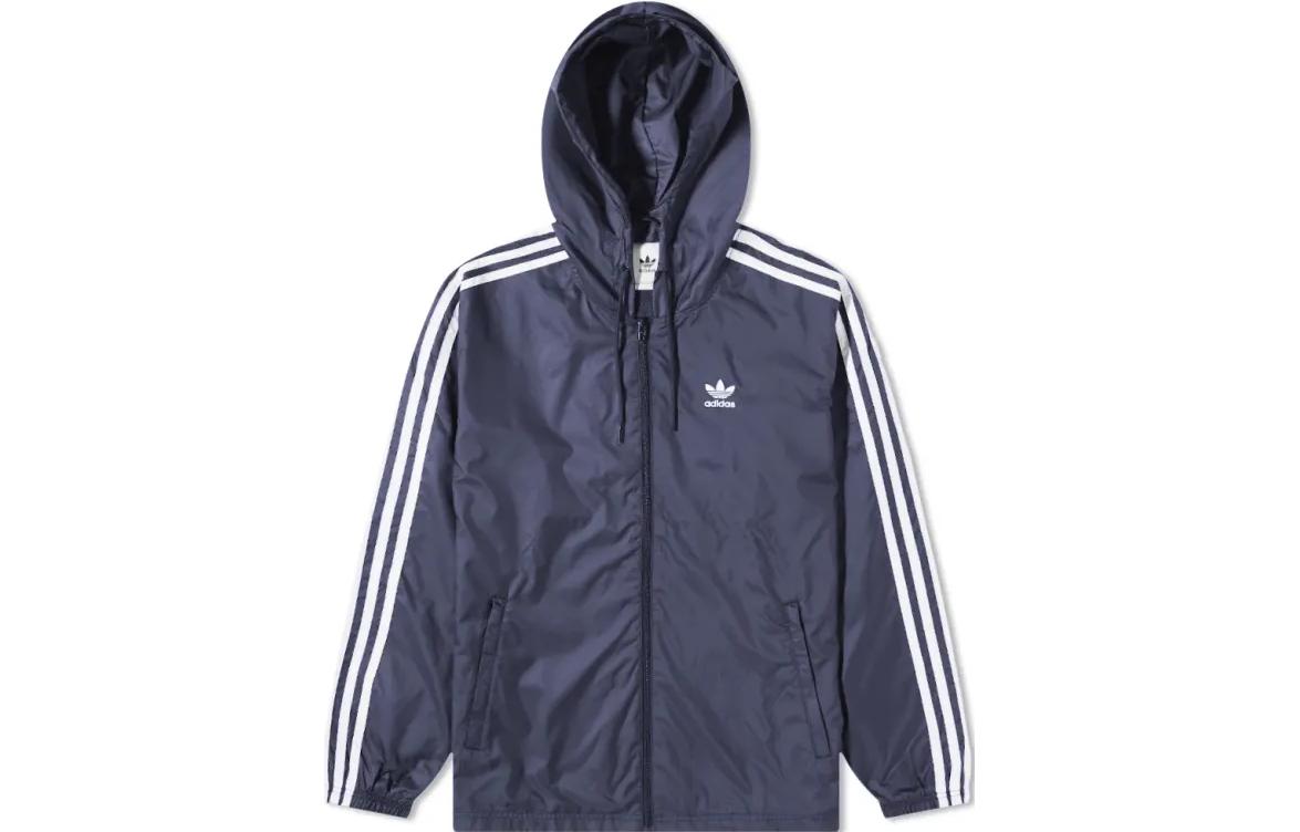 adidas Originals Blue Logo Hoodie Jacket Long Sleeve HB9491 圖 2