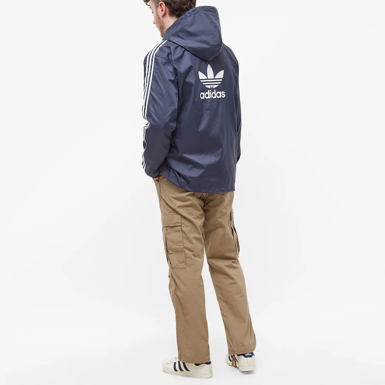 adidas Originals Blue Logo Hoodie Jacket Long Sleeve HB9491 圖 3