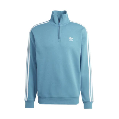 adidas Originals Blue Long-Sleeve Sweatshirt with Three-Stripes Logo IL2499