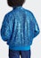 Shop adidas Originals Blue Version 復古條紋亮片運動外套. IA2463