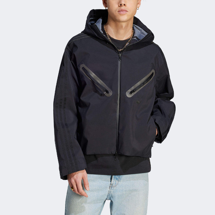 adidas Originals Blue Version Full-Zip Long Sleeve Jacket Black IL6166 圖 3