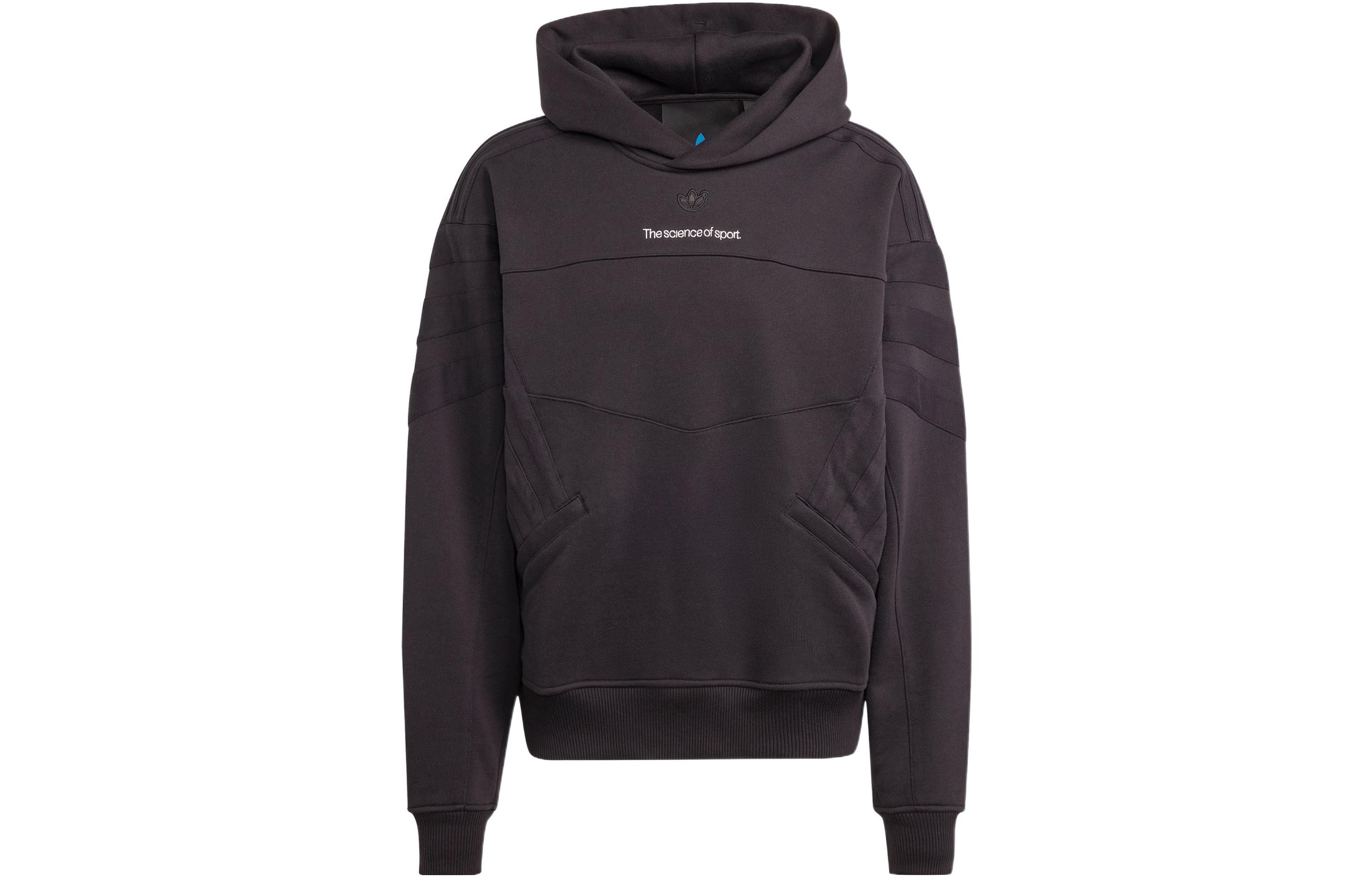 adidas Originals Blue Version Letter Print Pullover Hoodie Black () IA2433