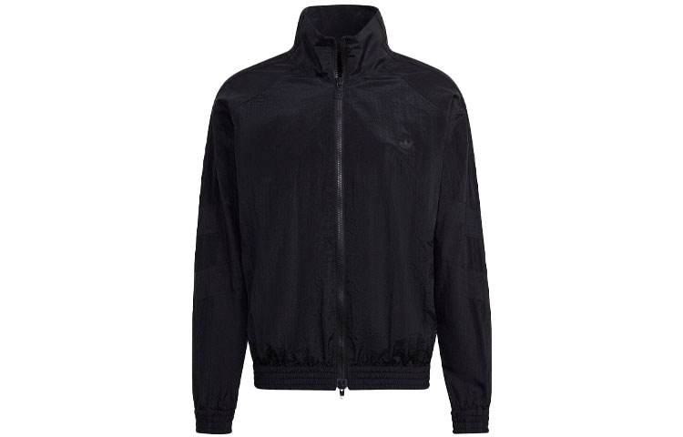 adidas Originals Blue Version Logo Colorblock Zip-Up Track Jacket Black Mens HD2241 圖 2
