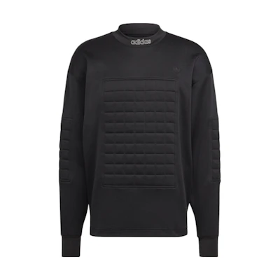 adidas Originals Blue Version Logo Crewneck Sweatshirt Black Long Sleeve HM6461