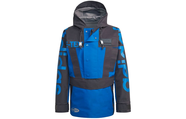 adidas Originals Blue Version Logo Print Hooded Rain Jacket - Blue HD2235 圖 2