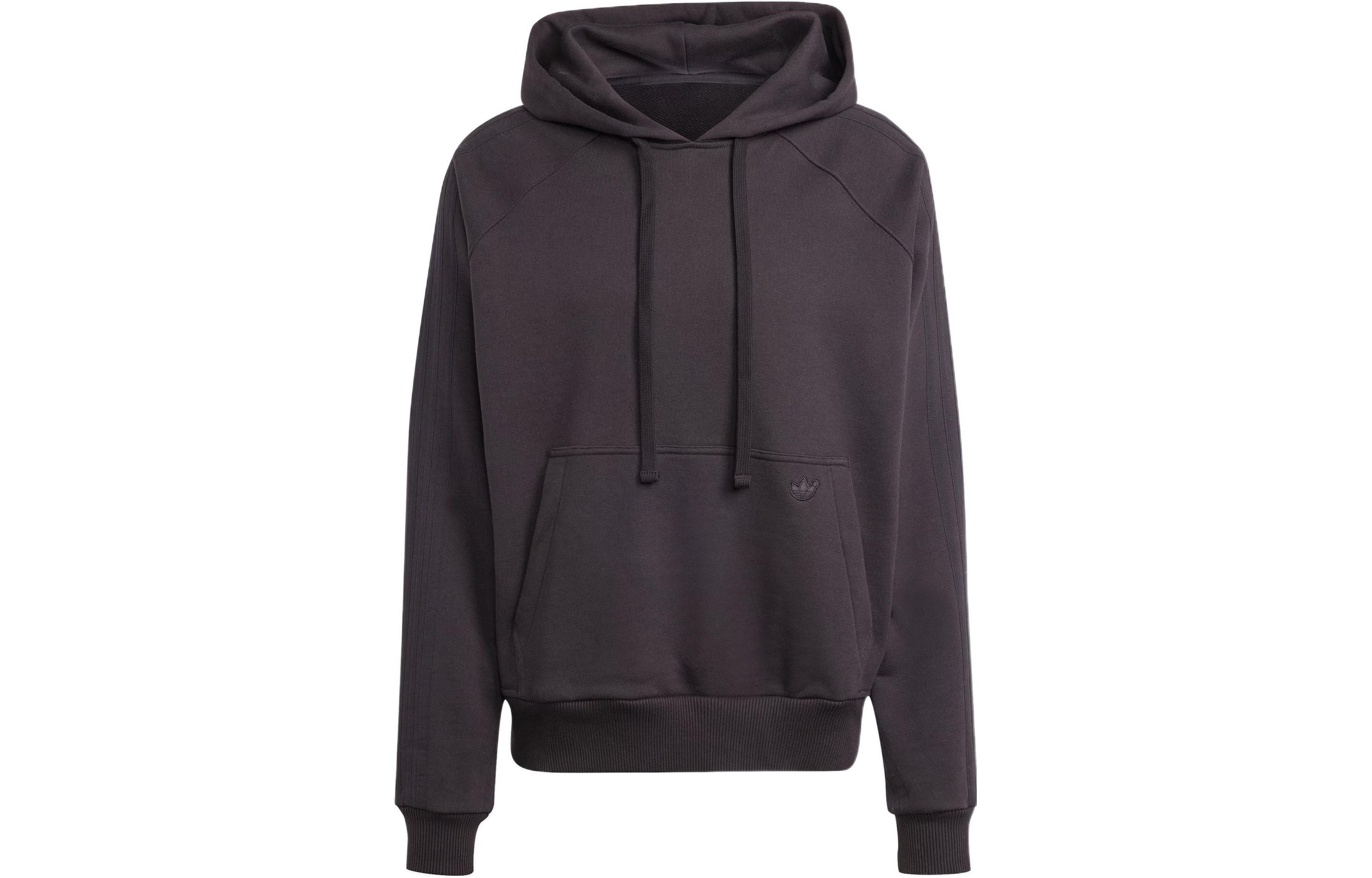 adidas Originals Blue Version Logo Pullover Hoodie Black - IA2443