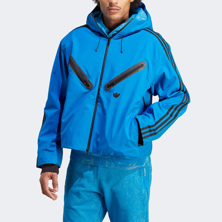 adidas Originals Blue Version Montreal Three-Stripes Zip Long Sleeve Jacket Men Blue IL9067 圖 3