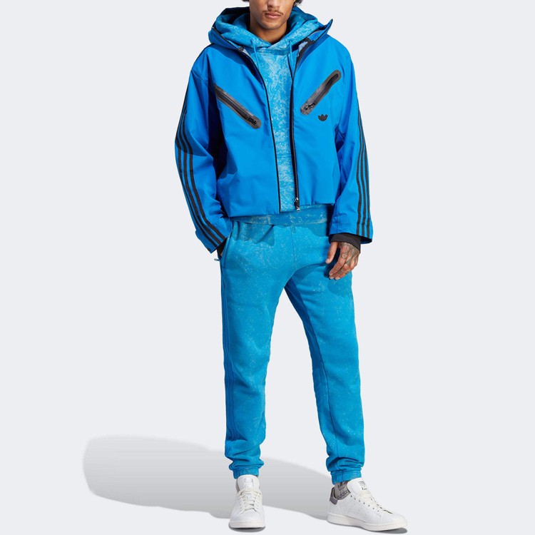 adidas Originals Blue Version Montreal Three-Stripes Zip Long Sleeve Jacket Men Blue IL9067 圖 5