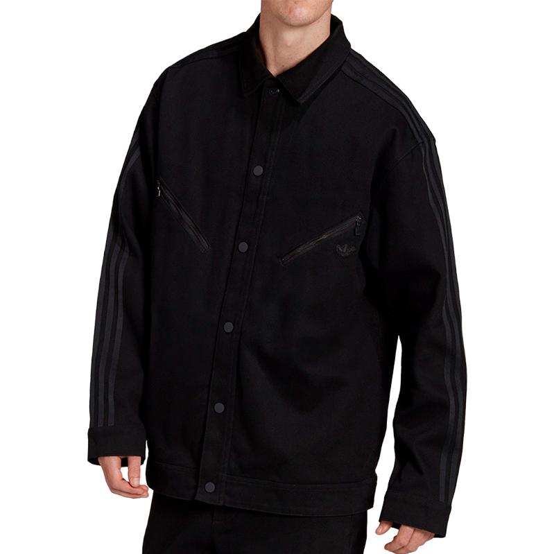 adidas Originals Blue Version Montreal Track Denim Jacket Black Men’s H33483 圖 3