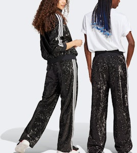 아디다스 오리지널 블루 버전 레트로 니트 트랙 팬츠 시퀸 줄무늬 유니섹스. HM2053 Shop 아디다스 오리지널 블루 버전 레트로 니트 트랙 팬츠 시퀸 줄무늬 유니섹스. HM2053