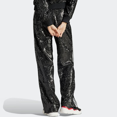 adidas Originals 藍色復古亮片條紋針織運動長褲-Unisex. HM2053 Sizing adidas Originals 藍色復古亮片條紋針織運動長褲-Unisex. HM2053