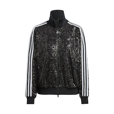 adidas Originals Blue Version Sequin Stripe Track Jacket Unisex Black. HM2054