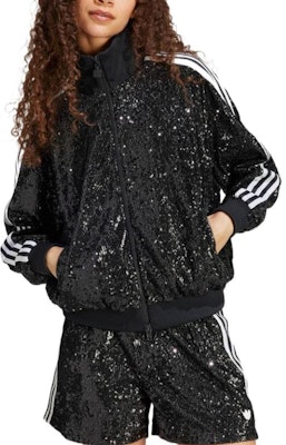 adidas Originals 藍版亮片條紋運動夾克 男女款 黑色 HM2054 Details for adidas Originals 藍版亮片條紋運動夾克 男女款 黑色 HM2054