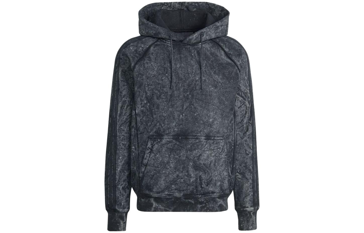 adidas Originals Blue Version Tie-Dye Print Hoodie Black Long Sleeve IL6169