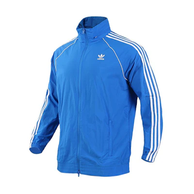 adidas Originals Blue Woven Hooded Casual Sports Jacket DH5835