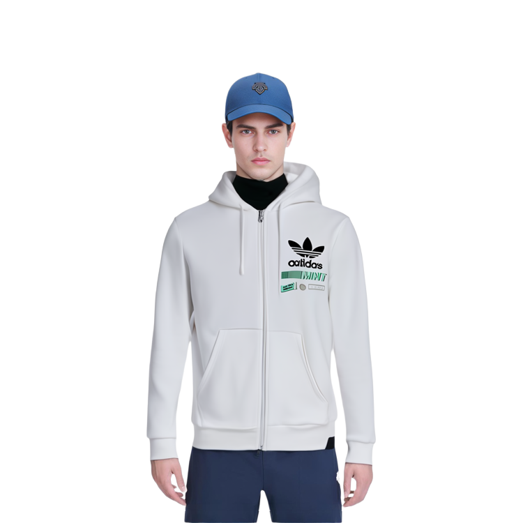 adidas Originals Bodega Logo Print Hoodie Jacket White FP7703 圖 7