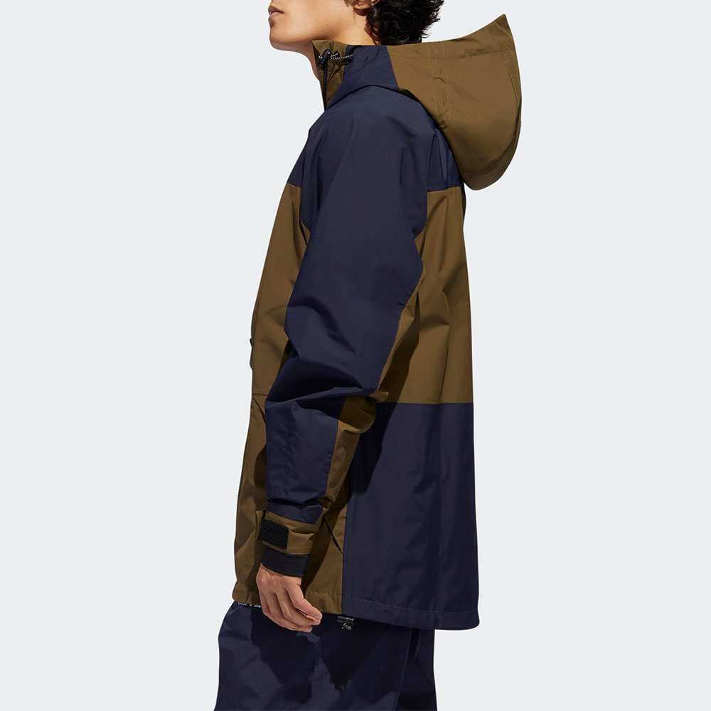 Adidas Originals Brown GTX Colorblock Hooded Windbreaker Jacket FJ7584 圖 5