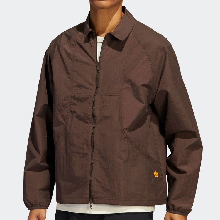 adidas Originals Brown Logo Double Zip Utility Jacket Unisex HA1282 圖 4