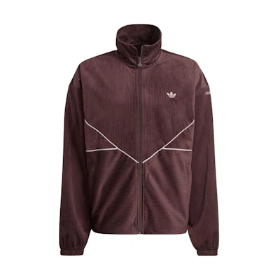 adidas Originals Brown Retro Striped Track Jacket with Zip-up Collar II5787