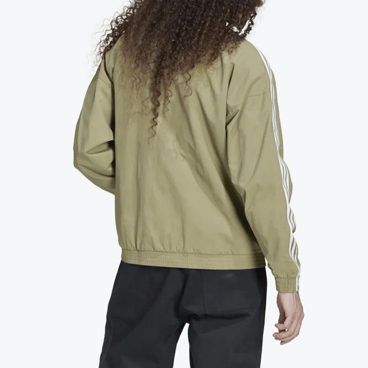 Details for Chaqueta adidas Originals Marrón con Cremallera, Logo Pequeño y Rayas. H41390