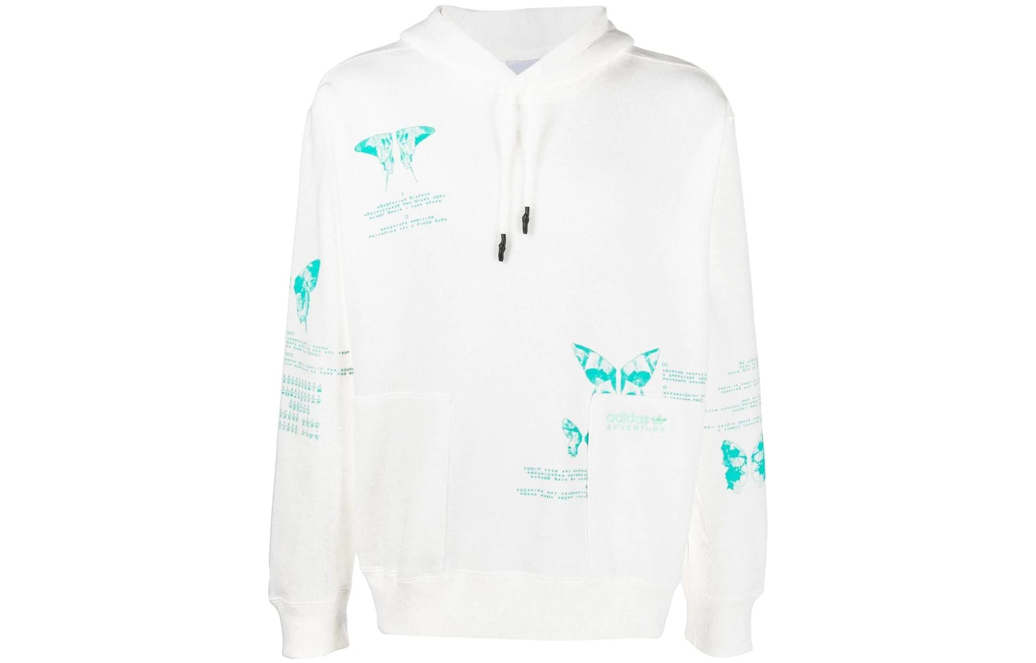 adidas Originals Butterfly Print Hoodie White HF4793