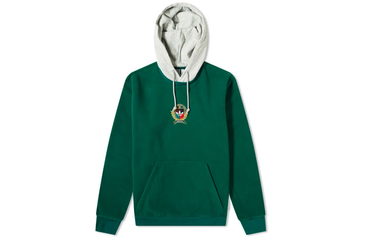 adidas Originals C Crest Colorblock Hoodie Forest Green - Pullover H32148