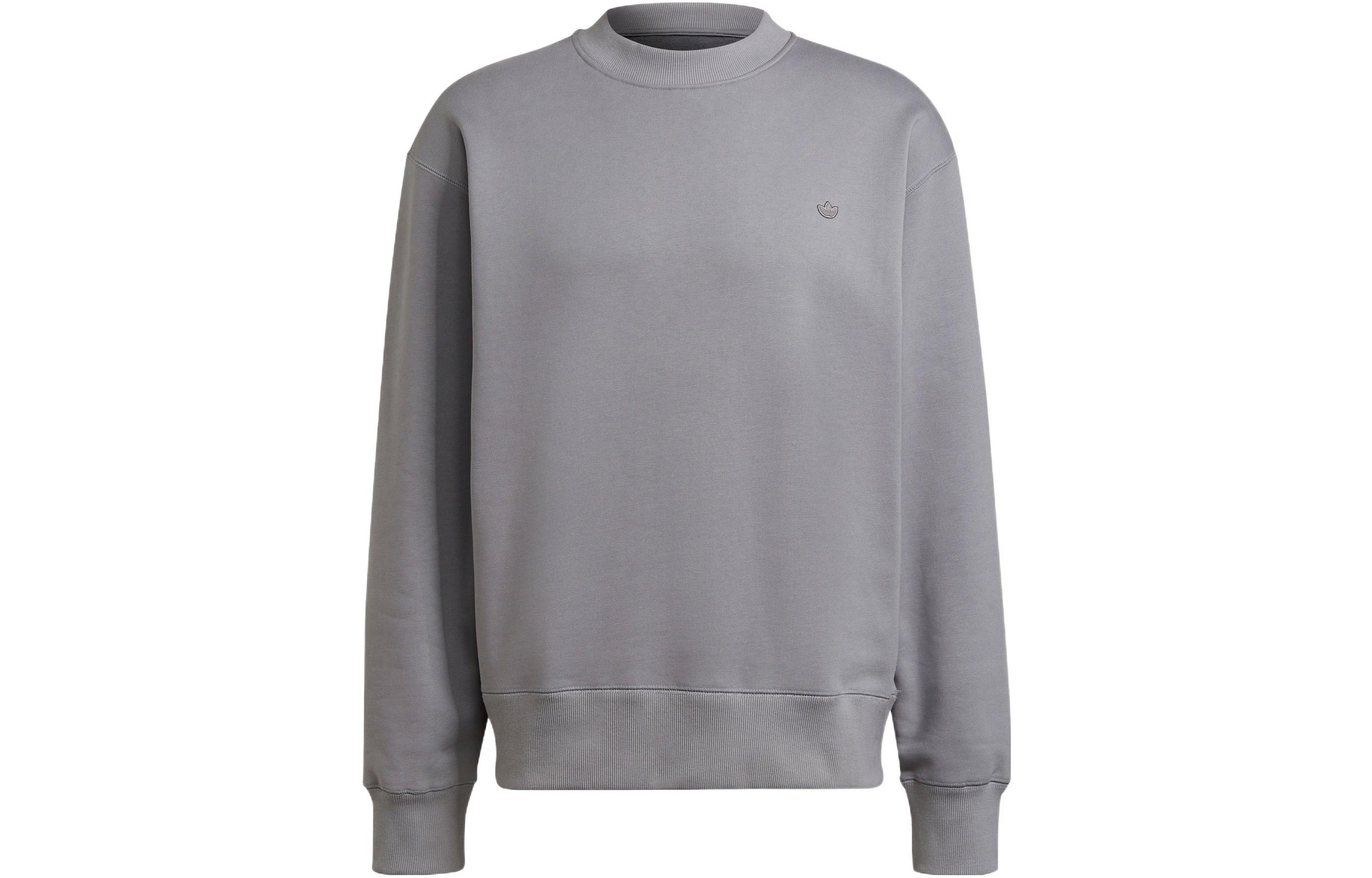 adidas Originals C Crew Logo Gray Pullover Crewneck Sweatshirt H09175