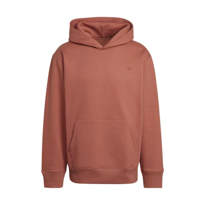 adidas Originals C Hoodie Coffee Brown Pullover with Embroidered Logo HK0316